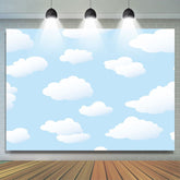 Landschaft Weiss Wolken Und Blau Himmel Hintergrund